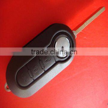 TD high quality 3 button flip remote key, key shell key blank for fiat