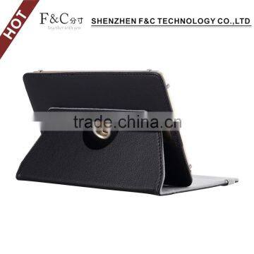 high quality pu leather universal rotation case for 9 inch rotation case