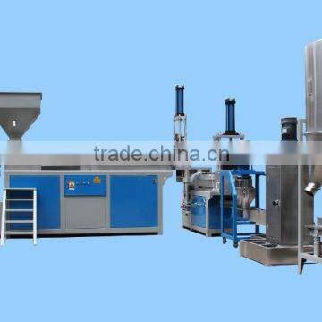 Norway hot sale HDPE/LDPE flakes double stage waste plastic recycle granulating line