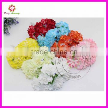 4-4.5cm head Multicolor decorative artificial Wedding organza Bridal flower Bouquet Scrapbooking(100pcs)