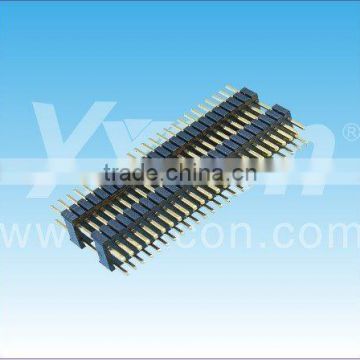 Dongguan 1.27*2.54mm pitch dual layer dual row male PCB connector