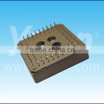2.54mm pitch straight brown color PLCC connector