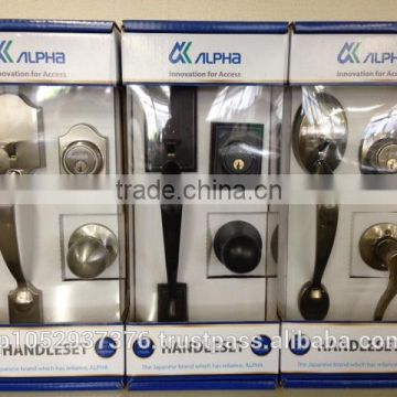 Japanese high quality and security thumblatch handleset, by ALPHA.