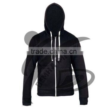 plain Black Zipper hoodies hoodies