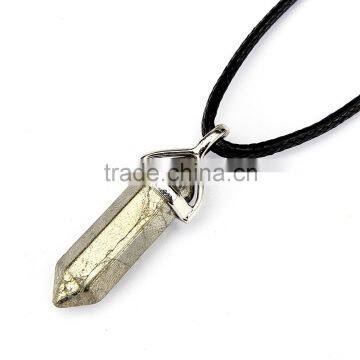 Beautiful 1pcs Pyrite Silver Plated Healing Point Gemstone Pendant (Chain is not Included)