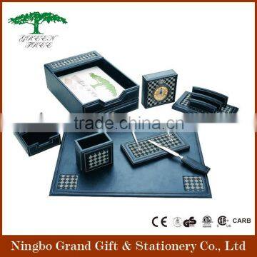 Top Quality Modern Desktop PU Leather Office Desk Organizer photo-5