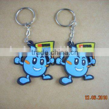 Cartoon water drop 2D or 3D Soft PVC keychain