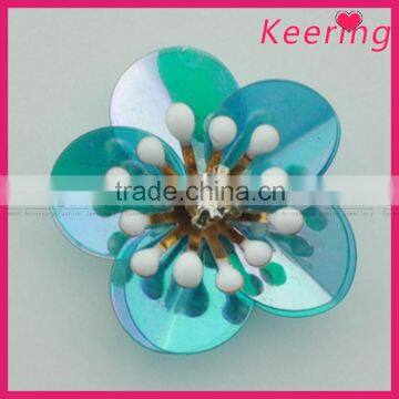 decorative flower shaped sequins applique patch sell cheap