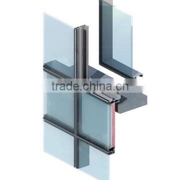 Commercial building glass wall units