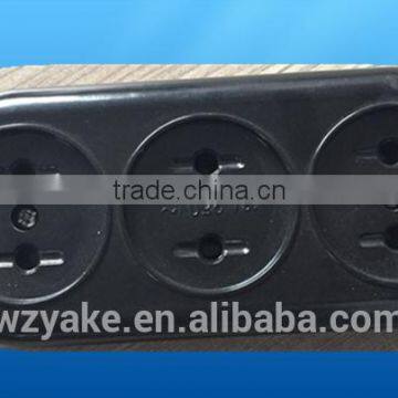 YK 1001 hot sale eu style 3 way extension socket for russia
