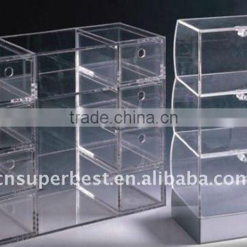 Clear acrylic display case with lock