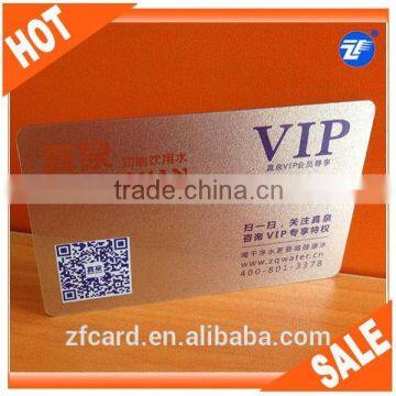 Credit card size transparent plastic card