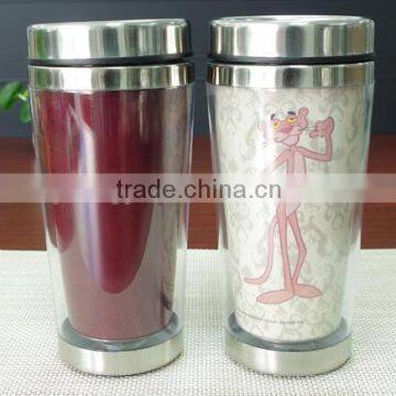 450 ml double wall stainless steel color changing thermal mug