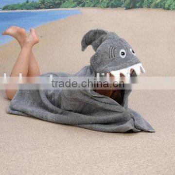 100%cotton hooded children towelling poncho beach towel