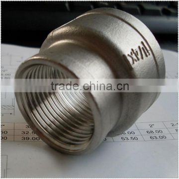 Stainless steel BSP threaded reducing socket banded