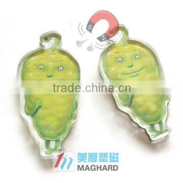 Shaped Green Acrylic Fridge Magnet