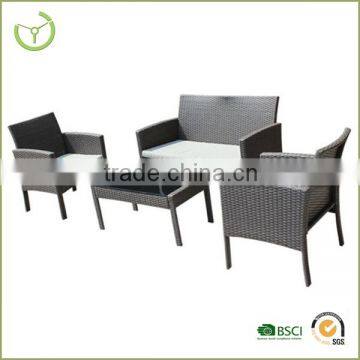 4pc rattan garden set/kd PE rattan cheap sofa set