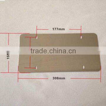Hot Sale Car License Plate American Standard Nature Color Stainless Steel Embossed Blank License Plate ,Metal Car Number Plate photo-6