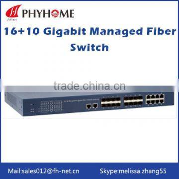 16+ 10 Gigabit Managed Fiber Switch