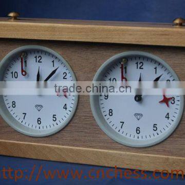 HIGH-QUALITY ANALOG WOOD MECHANICAL CHESS CLOCK