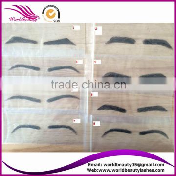 stocks available, 100% human hair hand-tied eyebrow wig