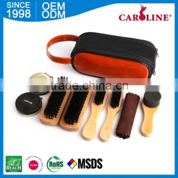 Super Price Hotel Brown Shoe Cleaning Set Polish Box