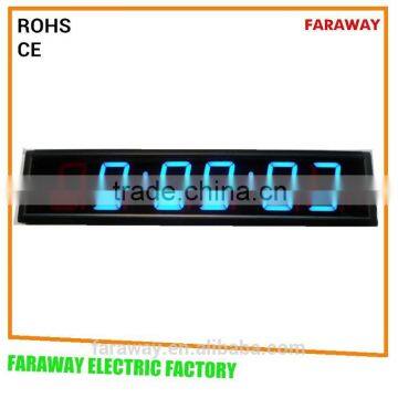 4" blue high quality led wall clock /led timer clock with countdown/countup