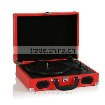 Portable Suitcase Turntable Player Bluetooth Vinyl Record Player 2015 photo-3