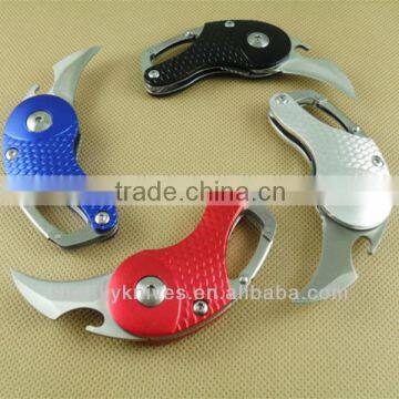 2014New carabiner keychain knife