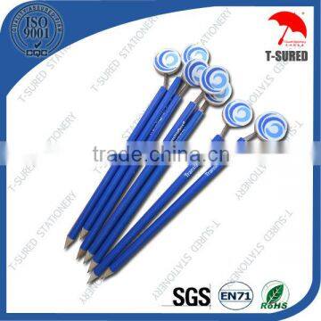 Promotional Fancy Pencil With Cute Topper,Kids pencils