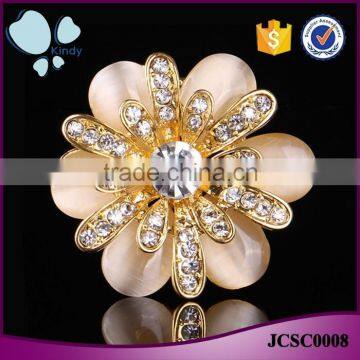 Jewelry wholesale China multifunctional zinc alloy full jewelled opal scarf clip brooch