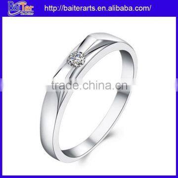 Wholesale 925 Sterling Silver Bezel Setting Band Ring,silver Promise Rings for Men photo-2