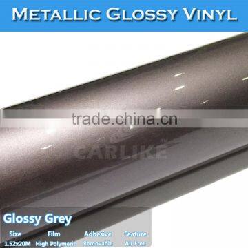 CARLIKE Grey Chrome Metallic Glossy Car Full Body Adhesion Sticker Design photo-3
