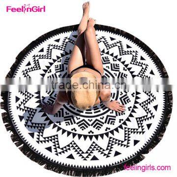 2016 Multicolor Yoga Mat Women's Beach towel Womens Blanket Table Cloth Round Beach Pool Home Shower Towel