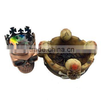 GT-1126high Quality Funny Resin Spider Skull Ashtray photo-2