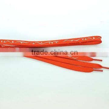 Plastic tips custom shoelaces with logo imprinted