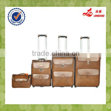 2015 New Model Light Brown Business Trade Trolley Suitcase Bagage