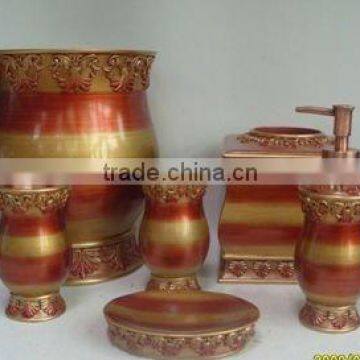High Quality 6pcs Polyresin Bathroom Set