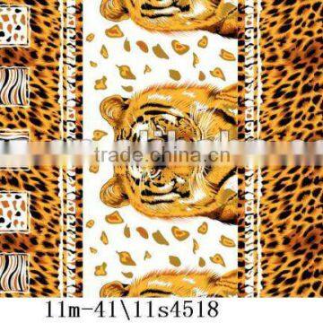 super soft tiger print flannel fleece fabric