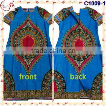 C1009 2016 newest popular loose comfortable colorful special pattern long dress, soft material,African women's Lady dress