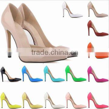 american shoes white diamond point toe high heels gold patent leather thin heels women party heels