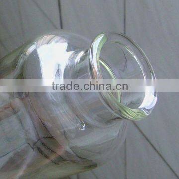 Wide Top Opening Silicone Lid Pyrex Glass Drinking Bottle photo-4