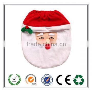 Factory price and fashional Christmas Santa Claus toilet set cover