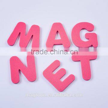 Dongguan customized educational die cut EVA magnet foam Alphabet letters