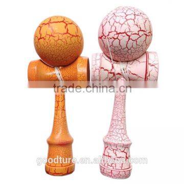 Beechwood Kendama With Crackle Painting Allover