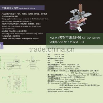 KST254-DX CHINESE JIATAI adjustable thermostat for electrical stove,deep fryer