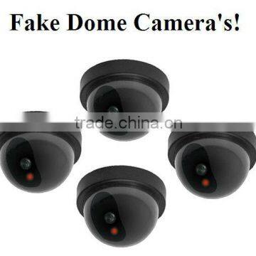 New 2 PACK Indoor Dummy Fake Dome Security Camera with Flashing LIGHT Fake Surveillance Flashing LED Camera Business