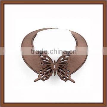 Cowhide Leaher Butterfly Costume Jewelry For Lady