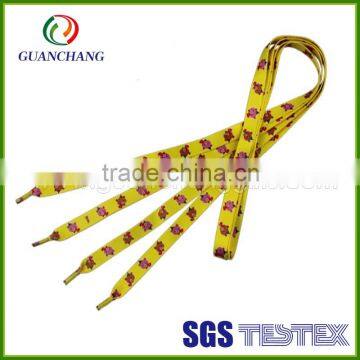 wholesale custom made kevlar flat sublimation printing shoelaces