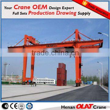 3D Design Drawing 5t~550ton Double Girder Mobile Gantry Crane